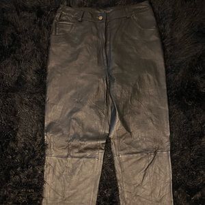 BLACK leather pants. Size 8T